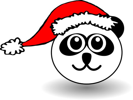 Christmas Panda Cartoon