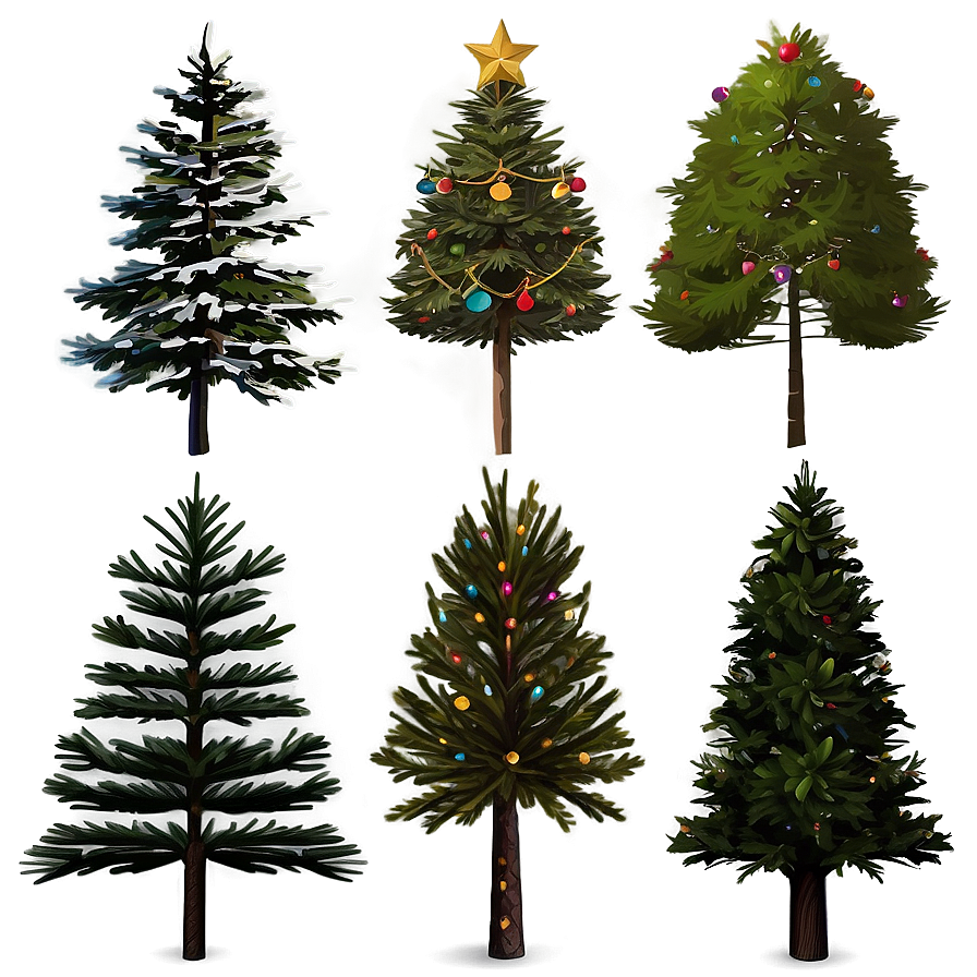 Christmas Pine Trees Png Fta46