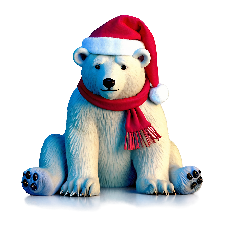 Christmas Polar Bear Png 05032024