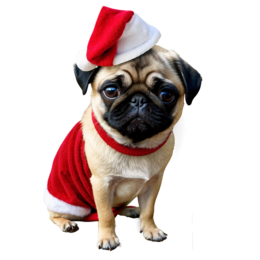 Christmas Pug Png 77