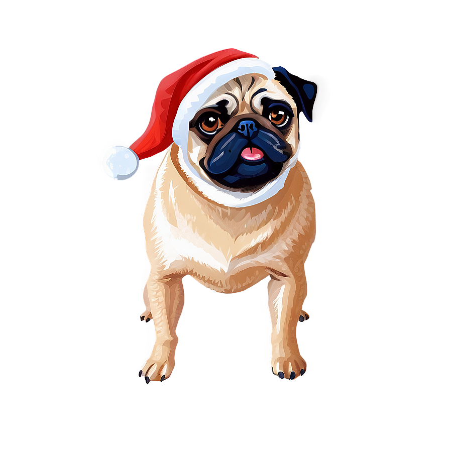 Christmas Pug Png Pcf