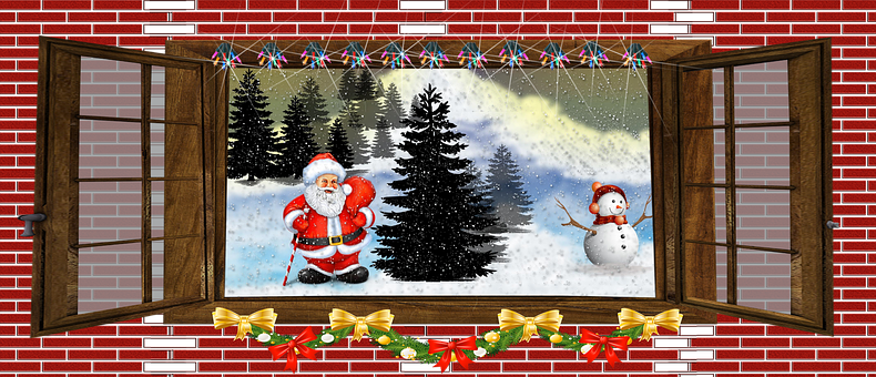 Christmas Santa Snowman Window Scene.jpg