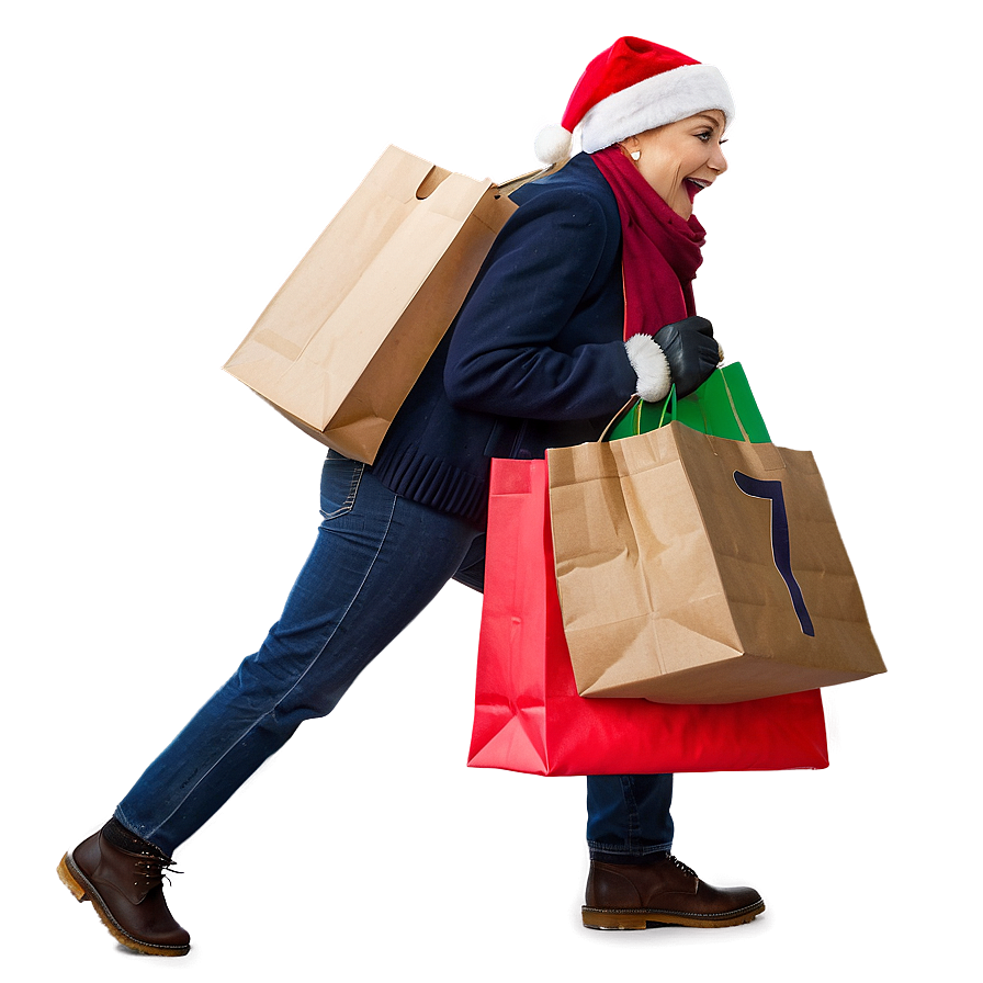 Christmas Shopping Rush Png Noa