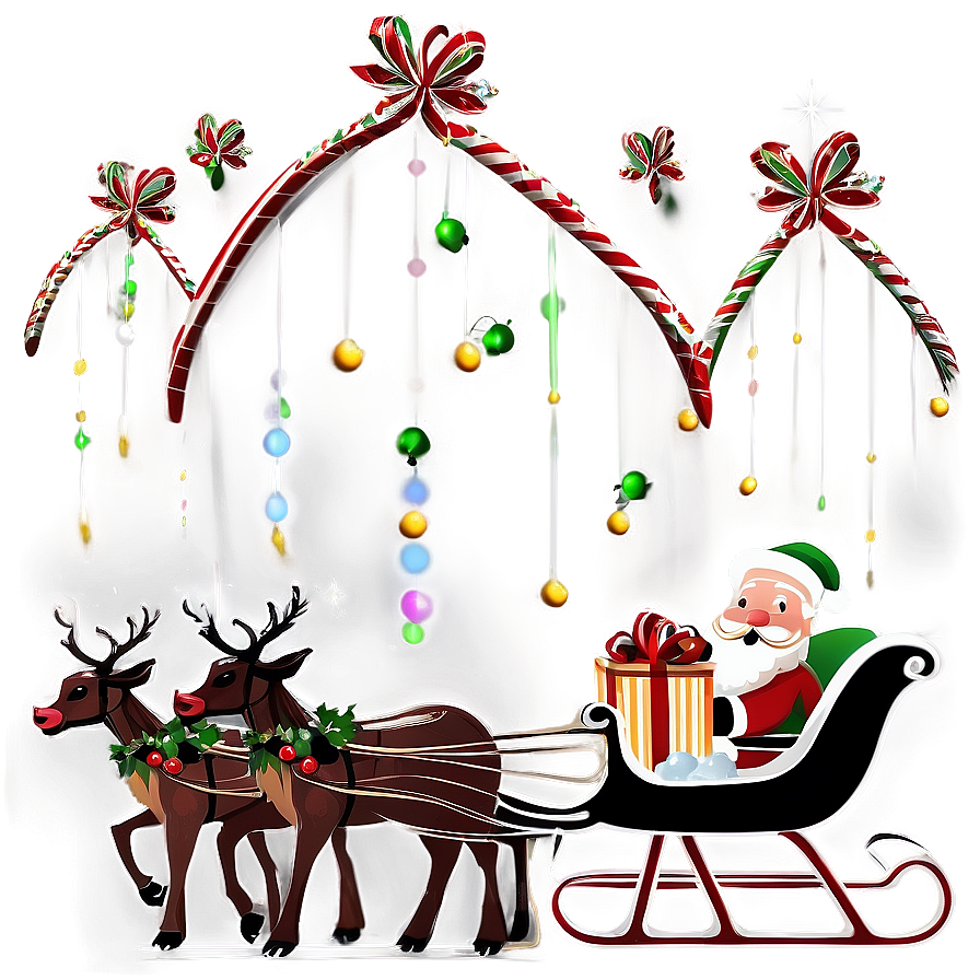 Christmas Sleigh Gift Delivery Png Urj64