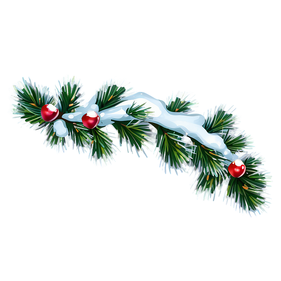 Christmas Snow Fir Branch Png Ueu