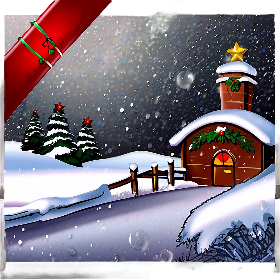 Christmas Snow Scene Png Rol