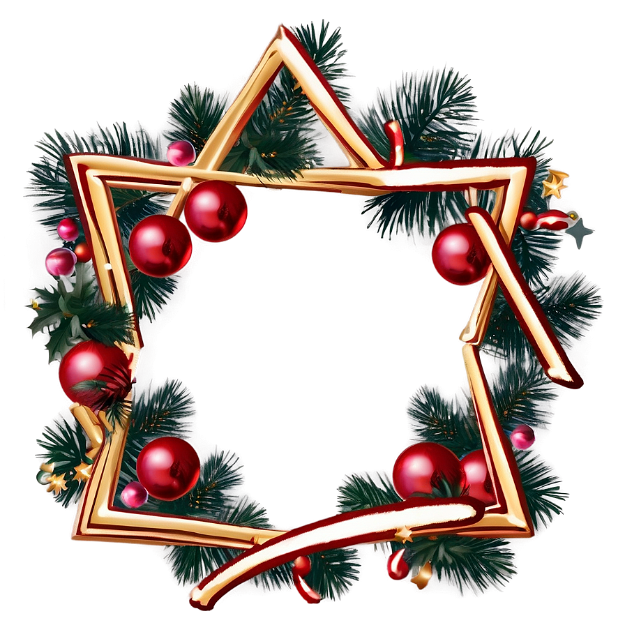 Christmas Star Frame Png 5