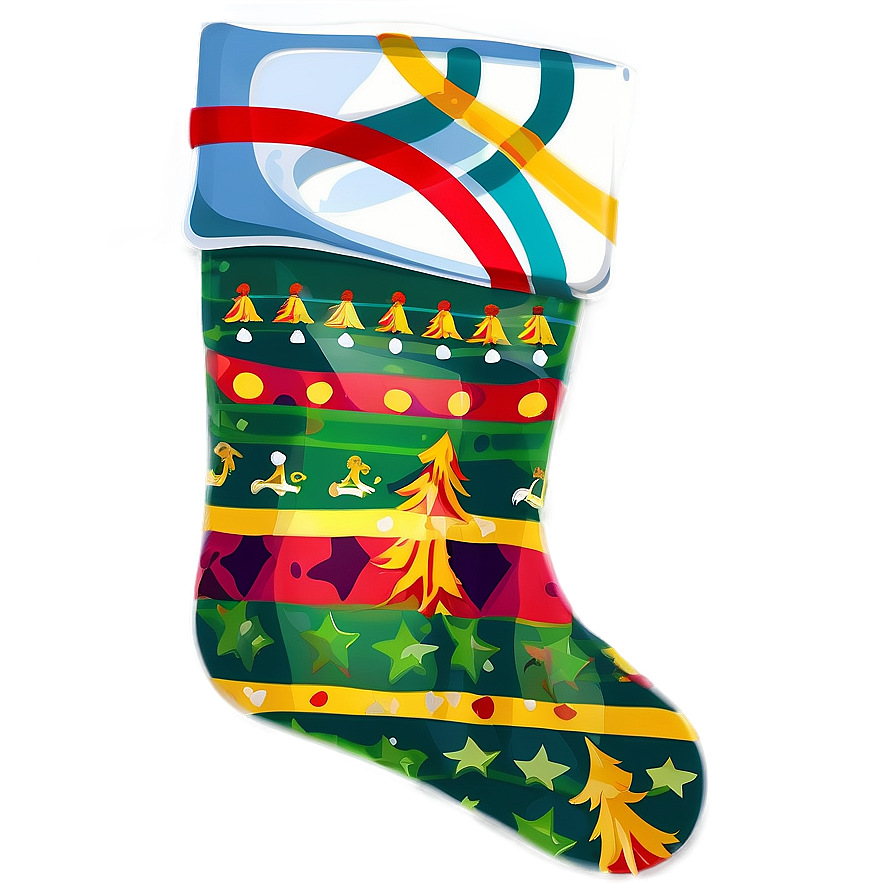 Christmas Stocking Illustration Png 06292024