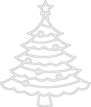 Christmas Tree Outline Graphic