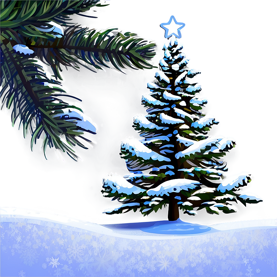 Christmas Tree With Snow Png 06252024