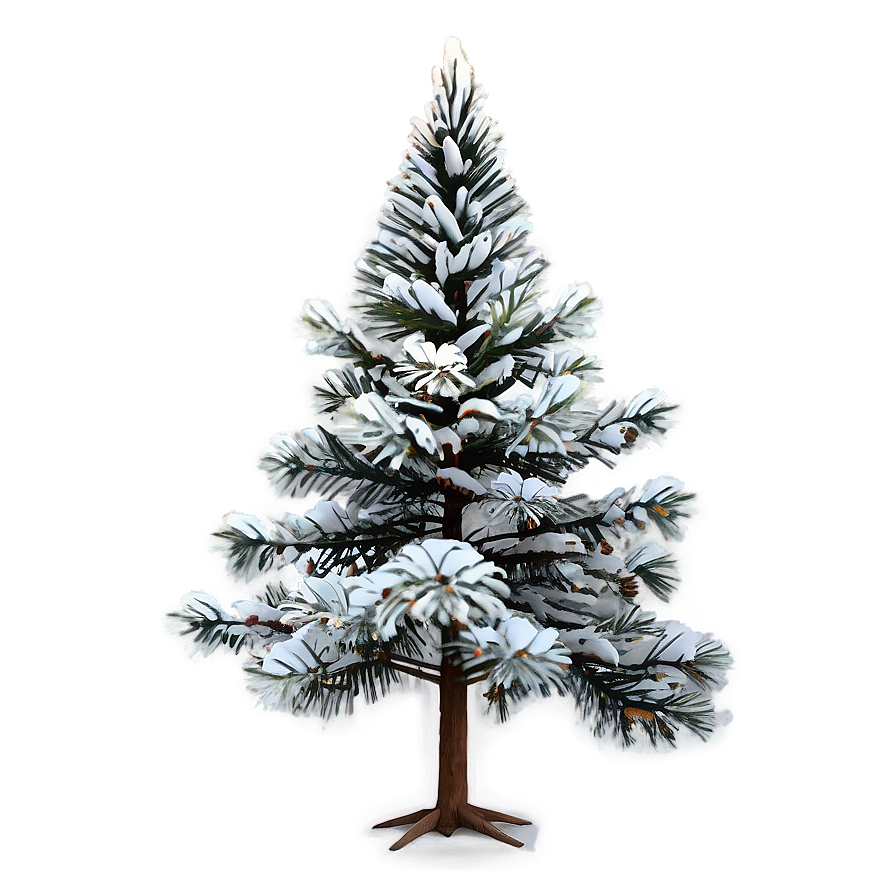 Christmas Tree With Snow Png 27