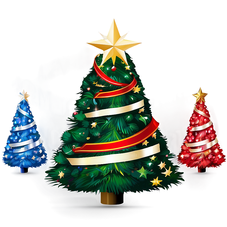 Christmas Tree With Stars Png Aka17