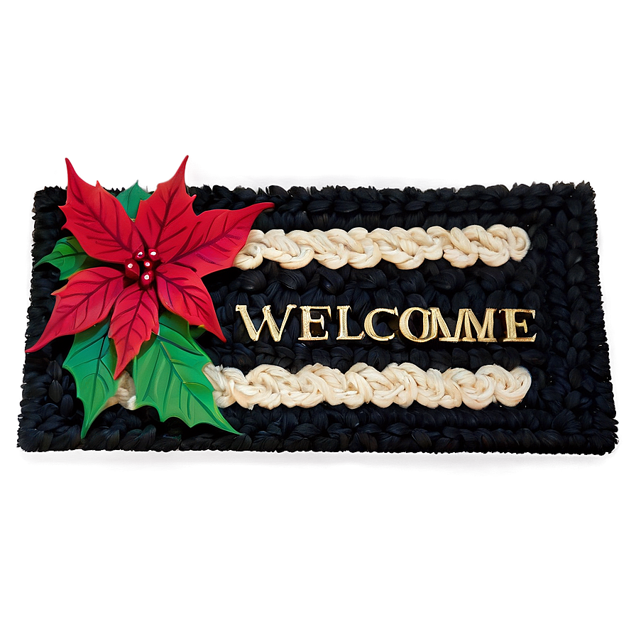 Christmas Welcome Door Mat Png Euc