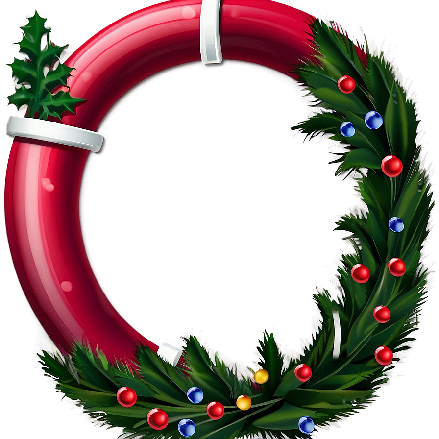 Christmas Wreath Frame Png 05252024