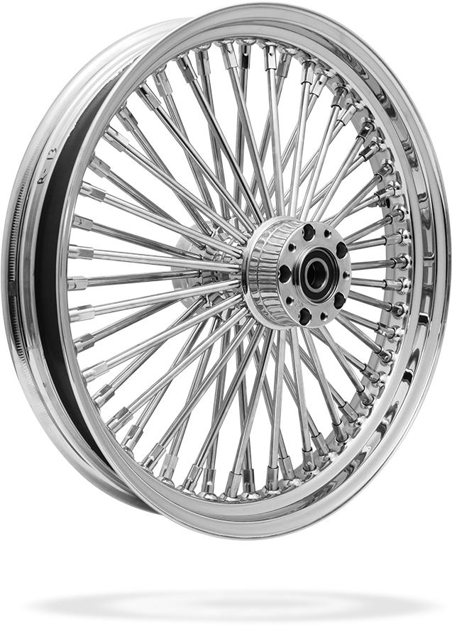 Chrome Spoke Motorcycle Wheel