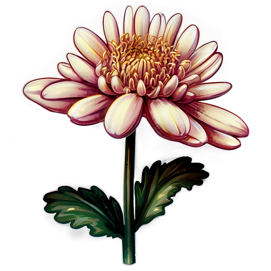 Chrysanthemum Botanical Sketch Png 06112024