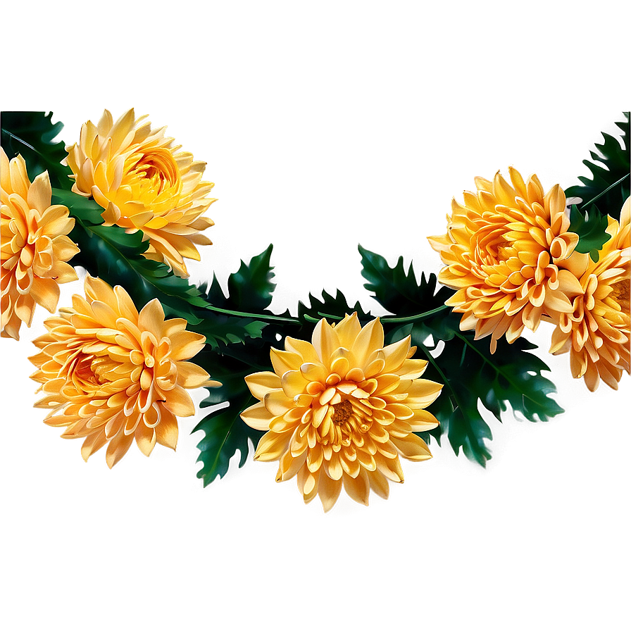 Chrysanthemum Festive Garland Png 91