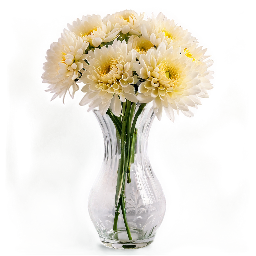 Chrysanthemums In Vase Png Oac16