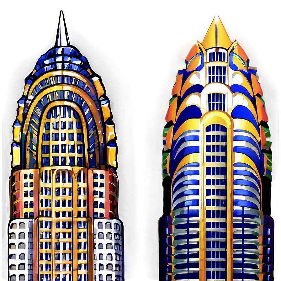 Chrysler Building Gold Leaf Accent Png Btc