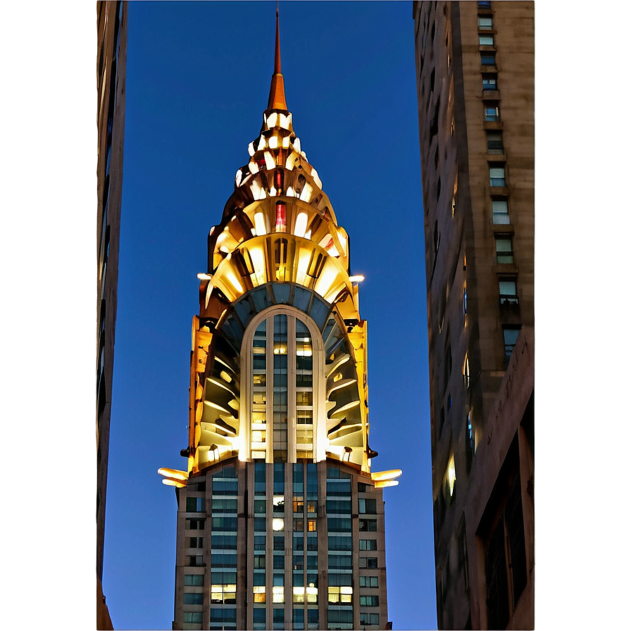 Chrysler Building In Twilight Png 36