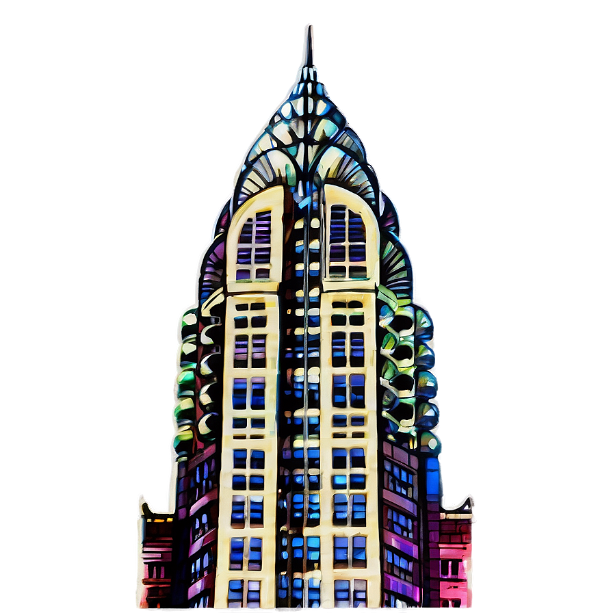 Chrysler Building Lit Up Png Poj