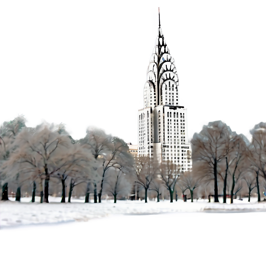 Chrysler Building Winter Scene Png Bel86