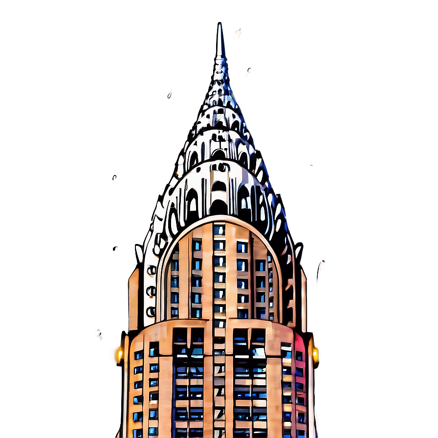 Chrysler Building With Fireworks Png Fcj