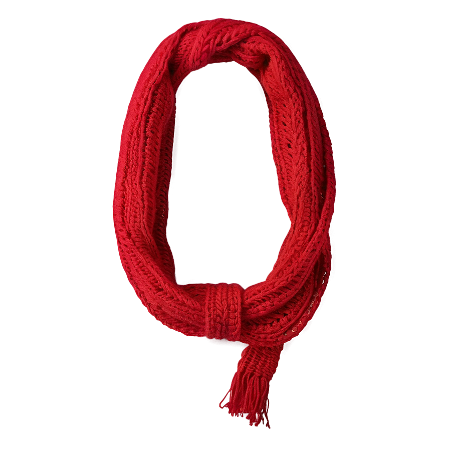 Chunky Red Scarf Png Isp