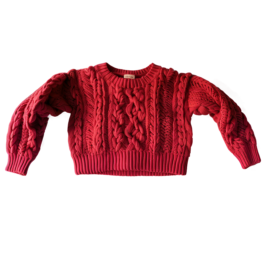 Chunky Red Sweater Png 06292024