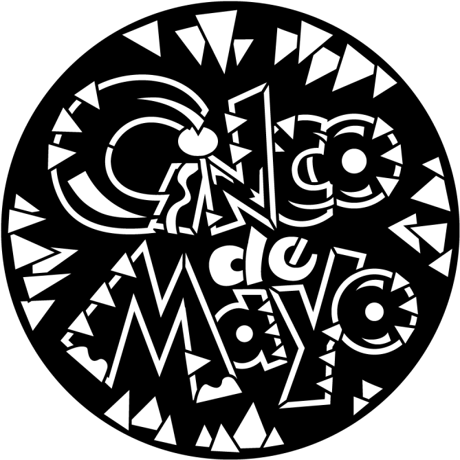 Cincode Mayo Blackand White Artwork