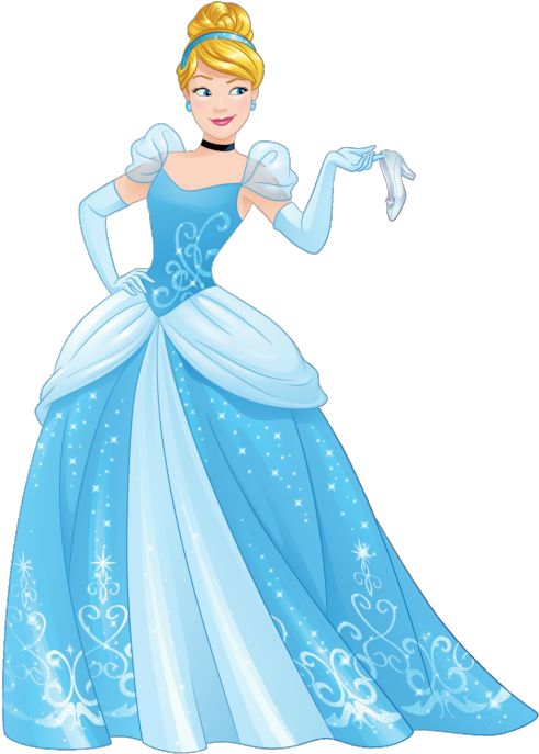 Cinderella Animated Princessin Blue Gown.png