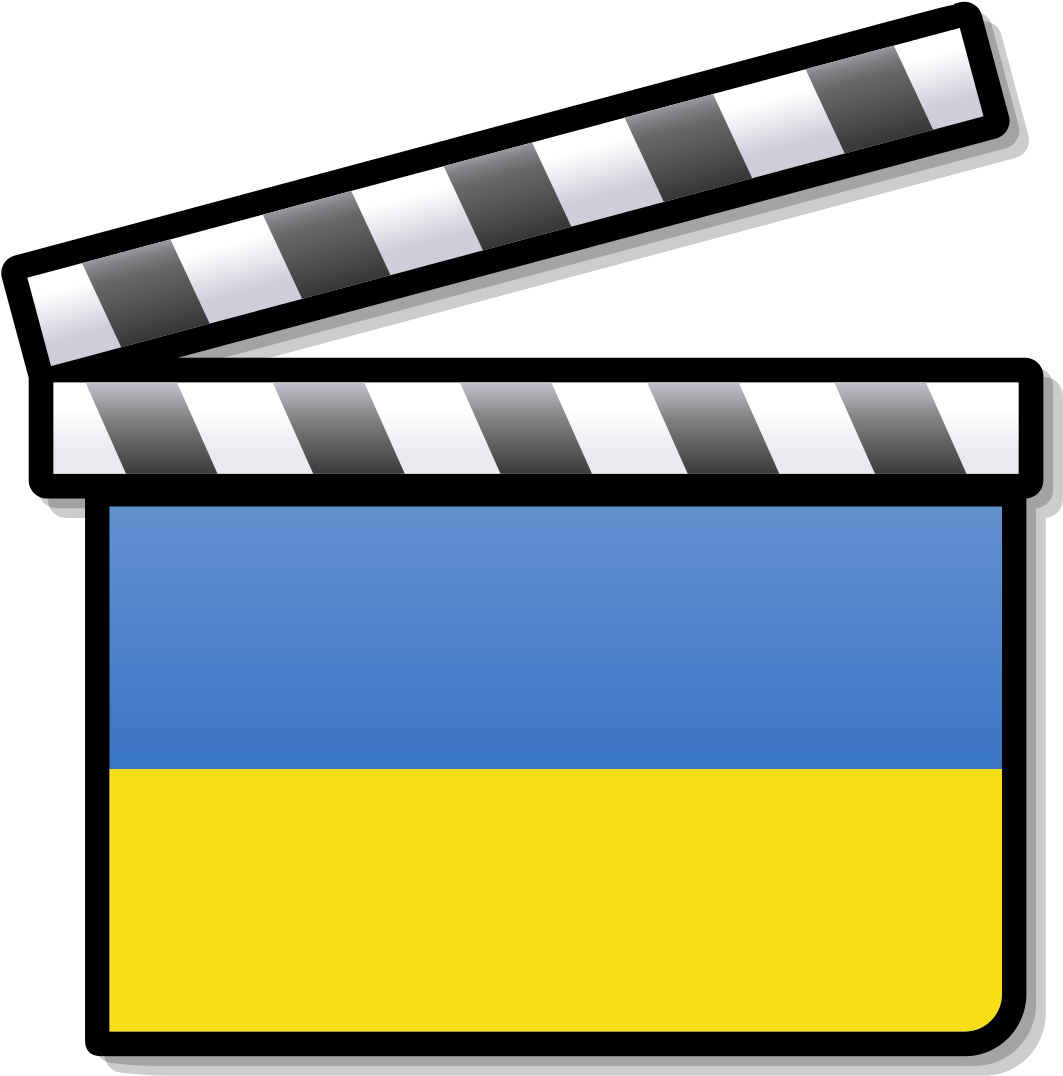 Cinema Clapperboardwith Flag Design