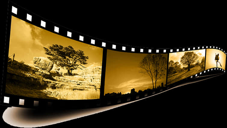 Cinematic Filmstrip Landscape