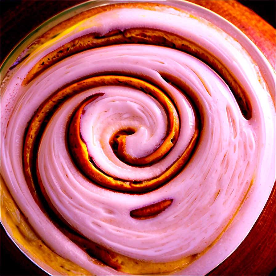 Cinnamon Roll Latte Art Png Tss76