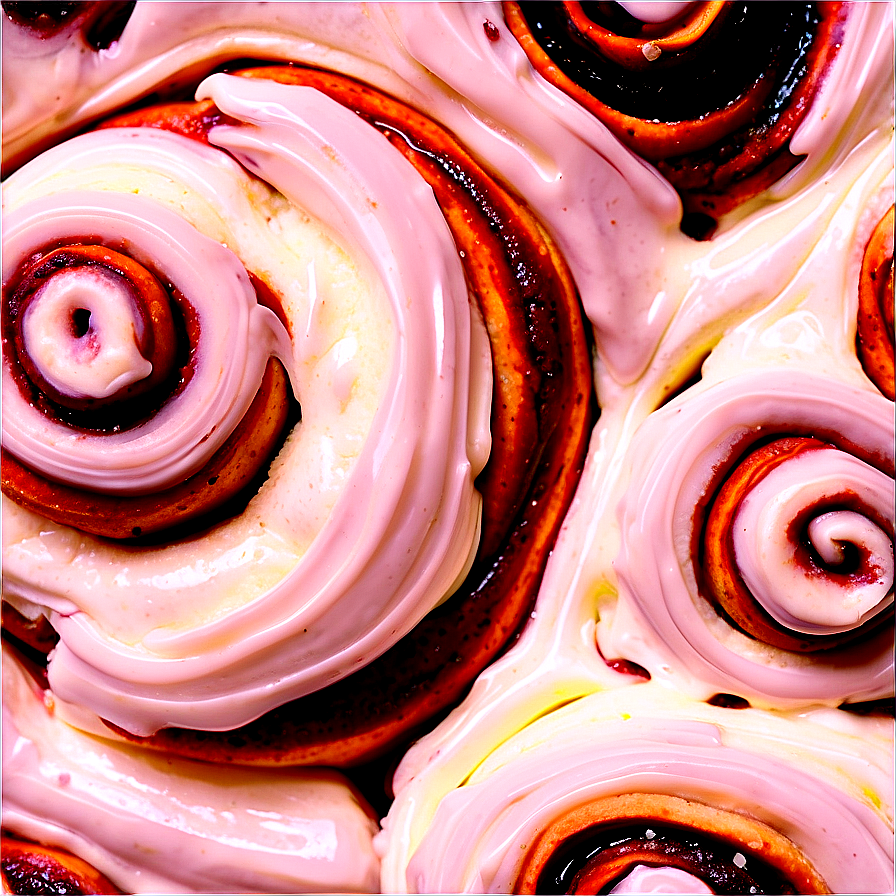 Cinnamon Roll With Cream Cheese Frosting Png Dmc41