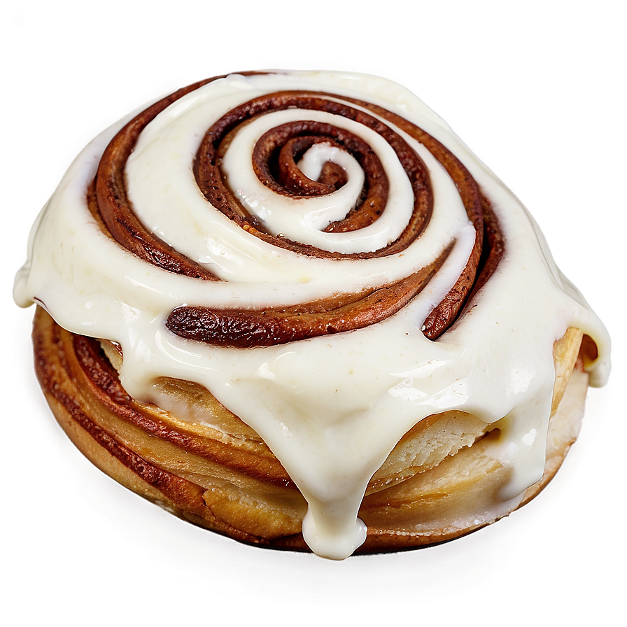 Cinnamon Roll With Cream Cheese Frosting Png Geg46