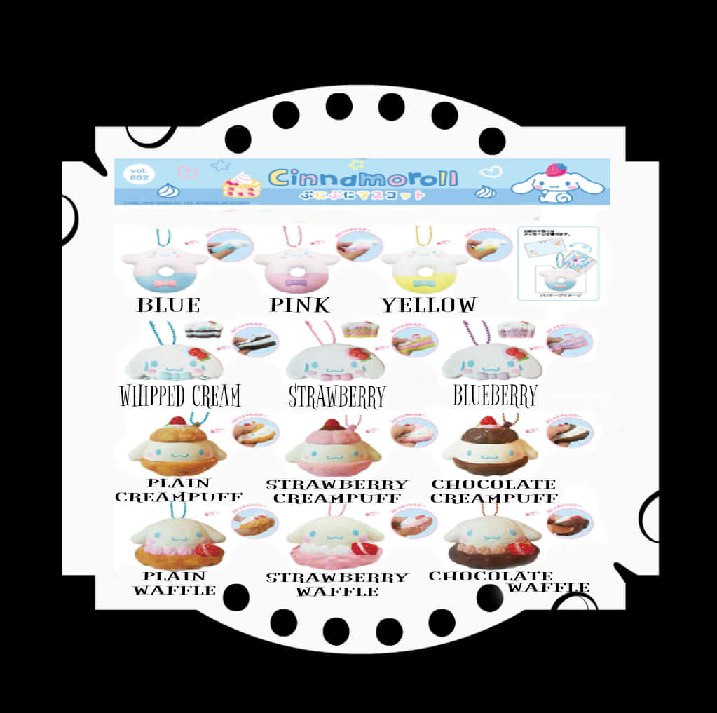 Cinnamoroll Character Desserts Menu