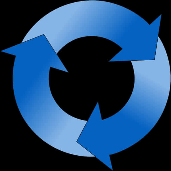 Circular Blue Arrows Transparent Background