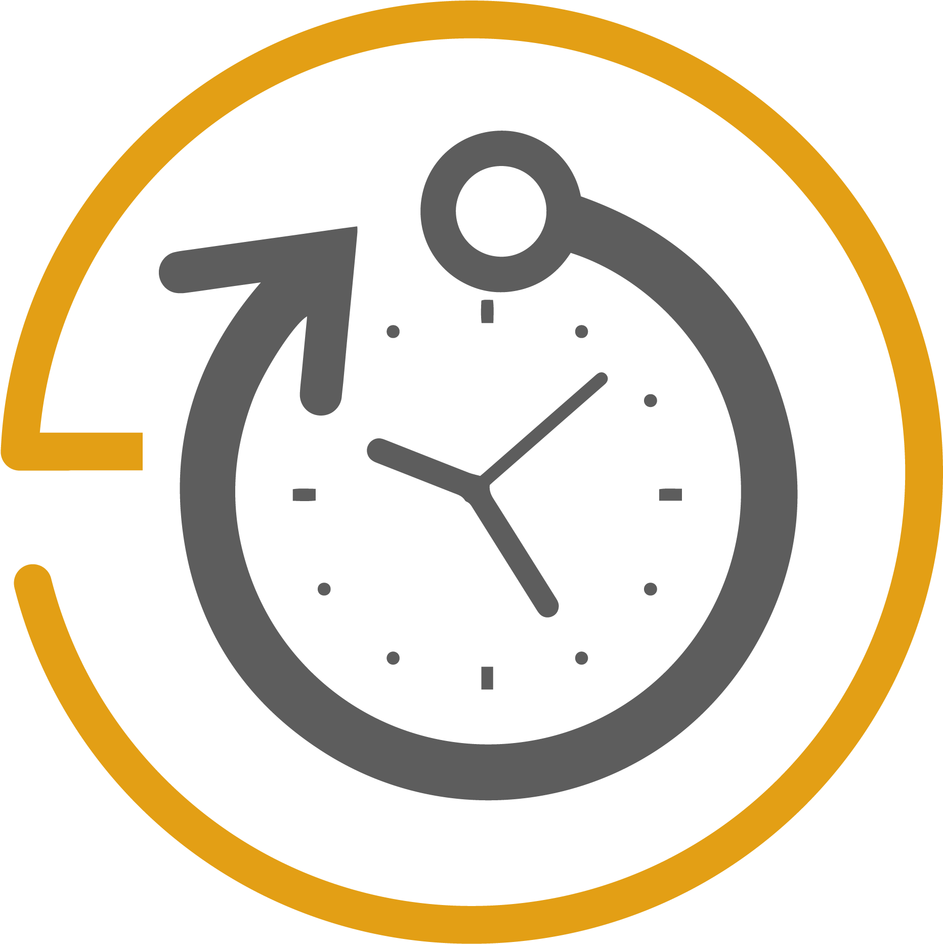 Circular Clock Icon Graphic