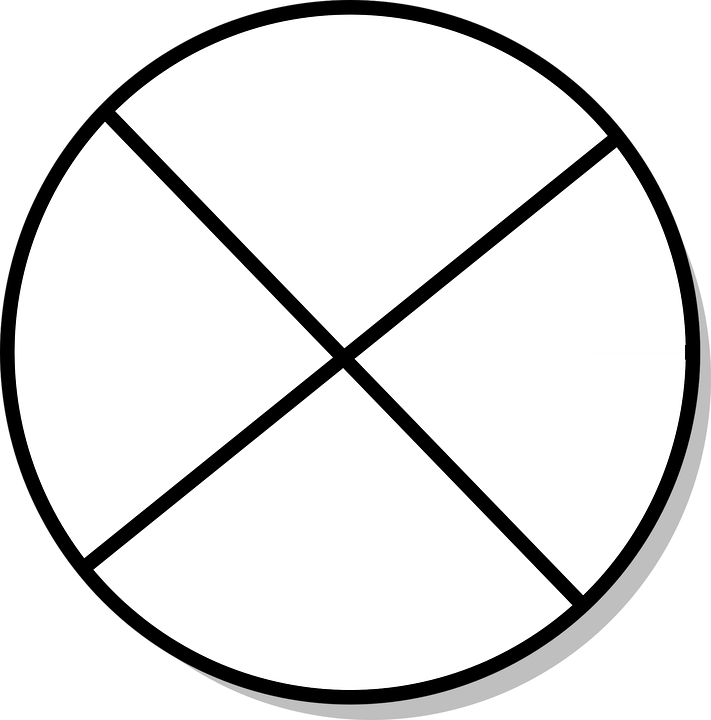 Circular Shapewith Divided Sections Icon