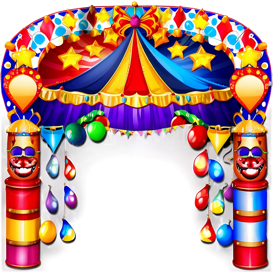 Circus Carnival Birthday Banner Png 06122024