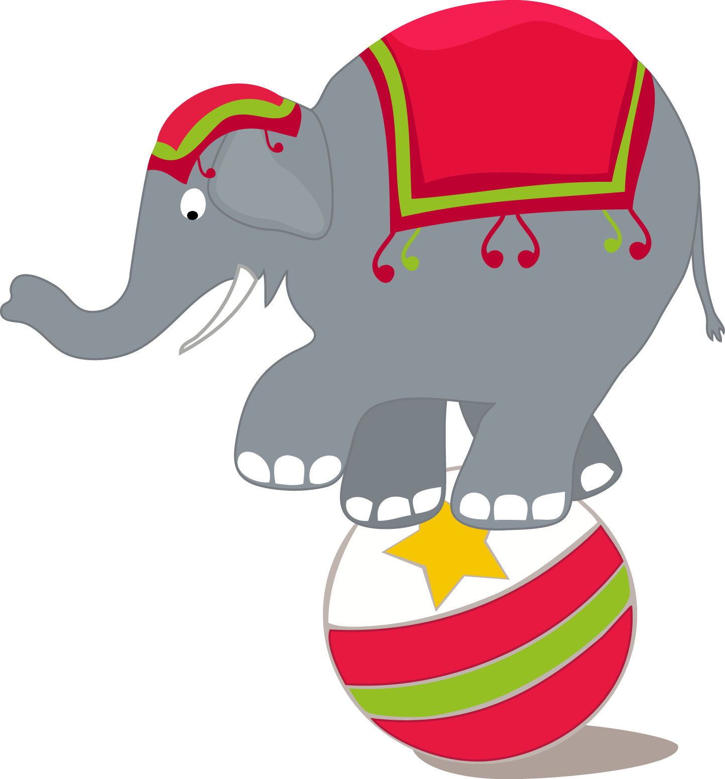 Circus Elephant Balancingon Ball