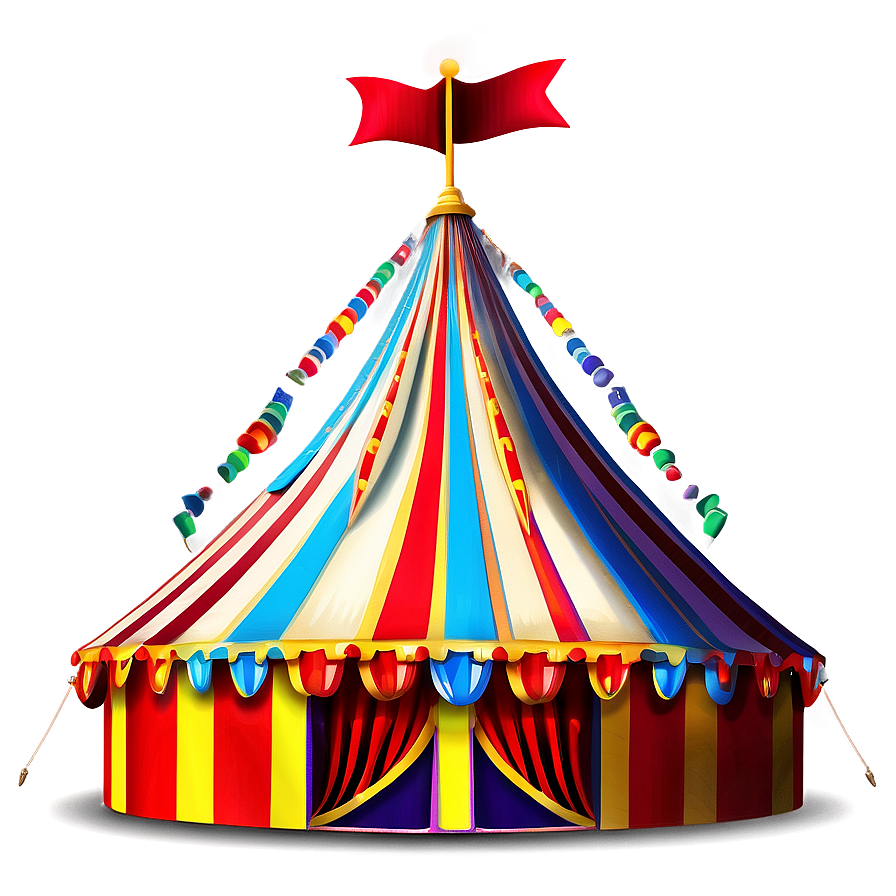 Circus Tent In Rainbow Colors Png Qrf58