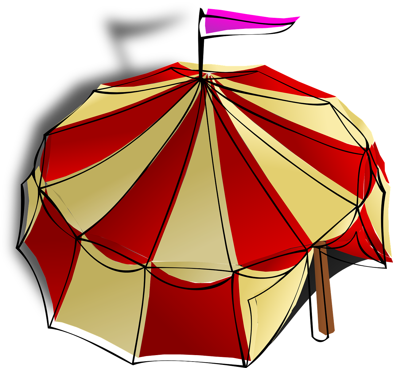 Circus Tent Umbrella Illustration