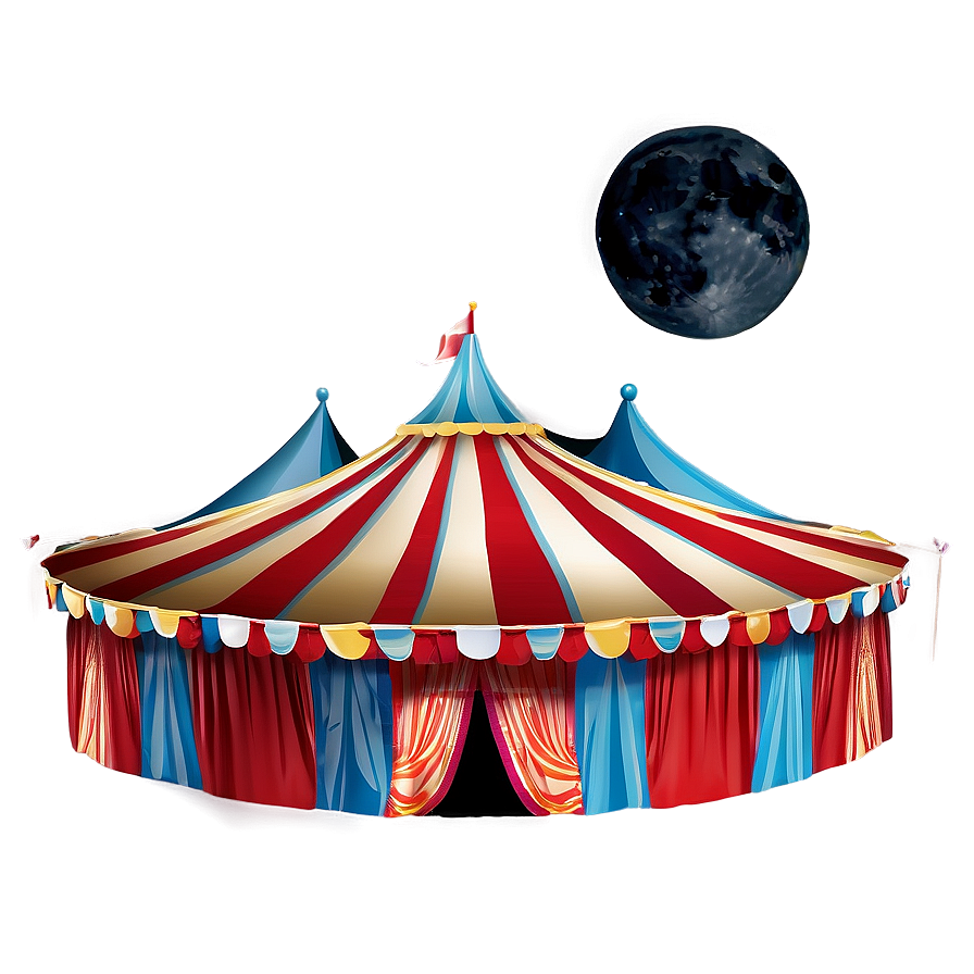 Circus Tent Under Moonlight Png Dpx1