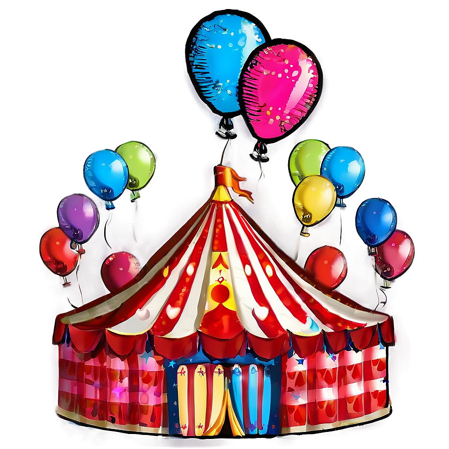 Circus Tent With Balloons Png Dug94