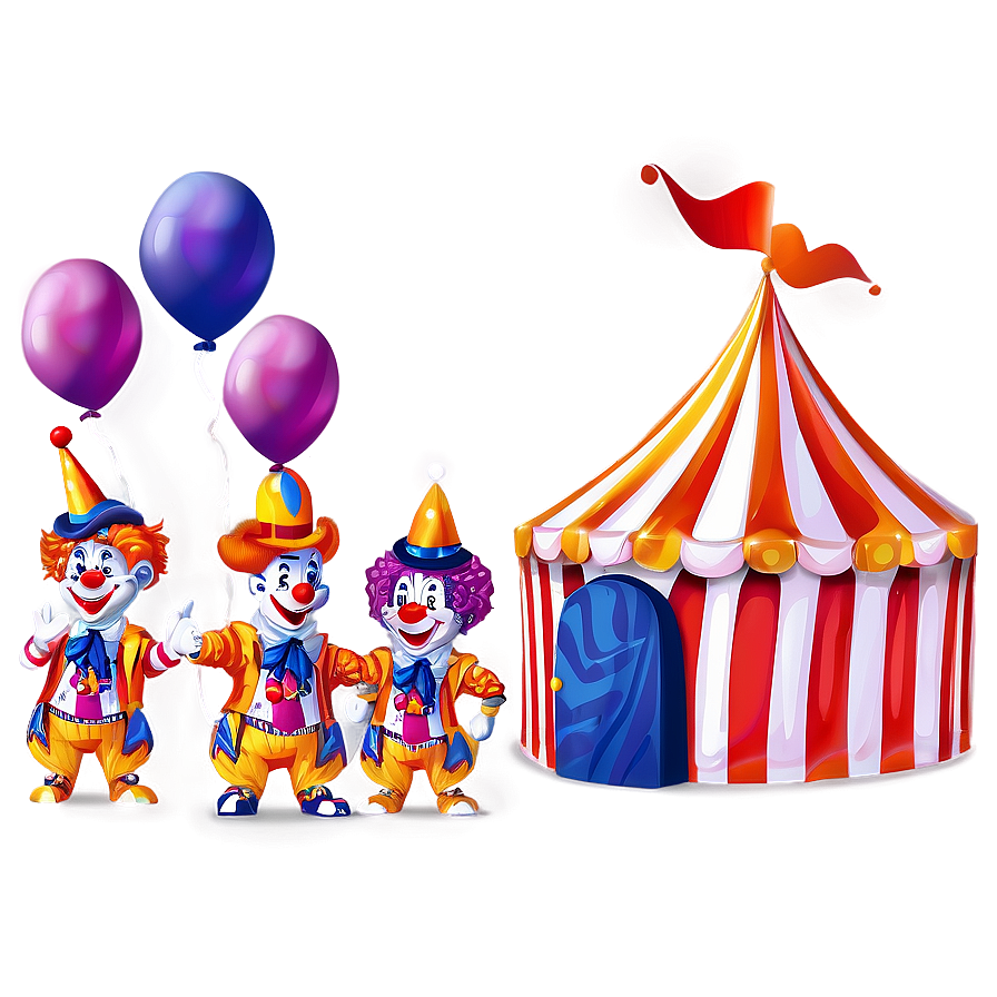 Circus Tent With Clowns Png 3