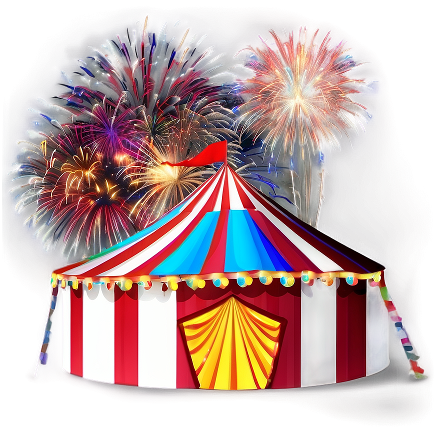 Circus Tent With Fireworks Png Xot52