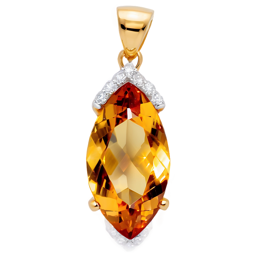 Citrine Pendant Stone Png Hid3