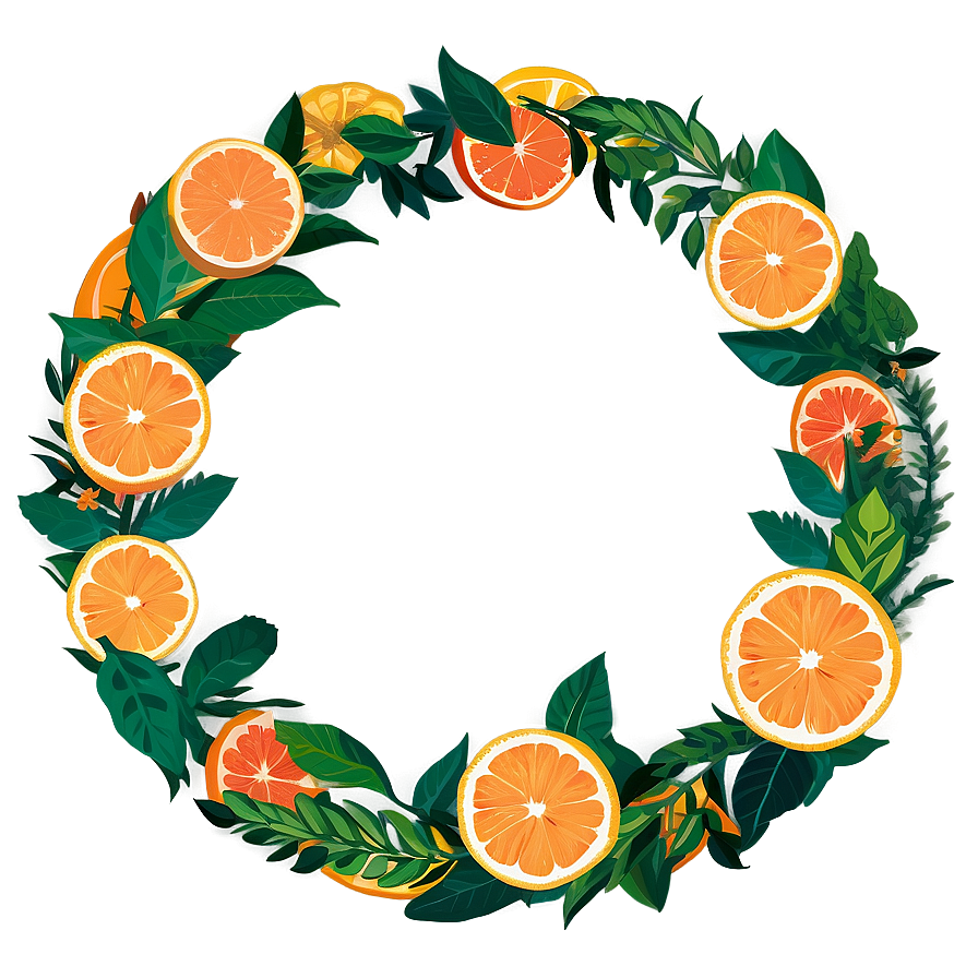 Citrus And Herb Kitchen Wreath Png Mkb36